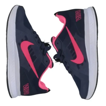 Calzado deportivo Guimos CR. Zapatillas de correr azul marino con detalles rosados.
