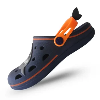 Sandalia de tiburón WBOYS azul marino para niños. Calzado divertido, cómodo y resistente al agua.